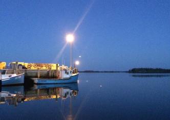 A calm morning at the wharf in Tangier, NS